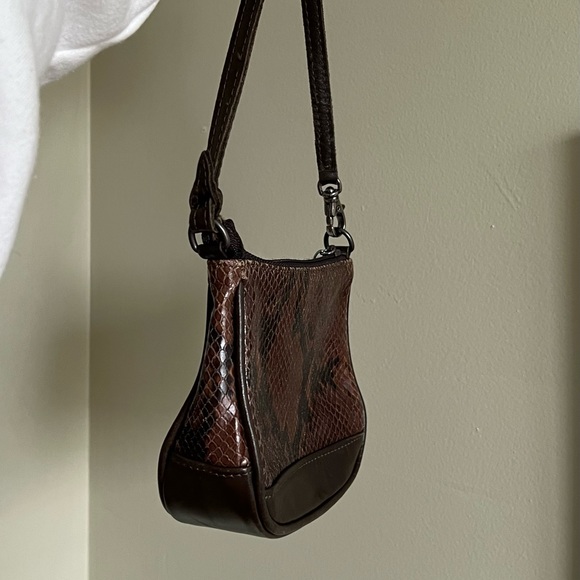 Donald J Pliner Vintage Brown Snake Skin Purse - Picture 10 of 10